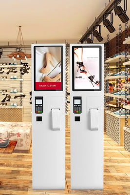 Chiny Pure White Digital Signage Kiosk Self Service 300 ~ 400 bitów Jasność dla szpitala dostawca