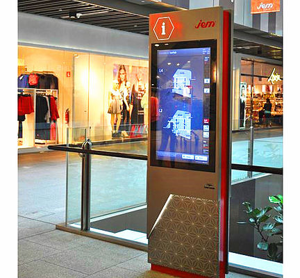 Chiny Centrum handlowe Interactive Wayfinding Kiosk / Terminal samoobsługowy z obsługą wielu języków dostawca