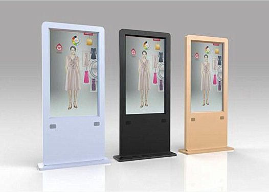 Chiny Stojak podłogowy Przezroczysty ekran OLED, cienkie i lekkie kioski reklamowe Wyświetlacze dostawca